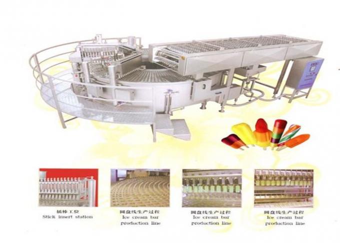 Ο πλήρης αυτόματος εξοπλισμός γραμμών παραγωγής παγωτού εύκολος ενεργοποιεί το FDA εγκεκριμένο